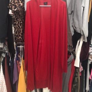 Worthington red cardigan long sleeves.